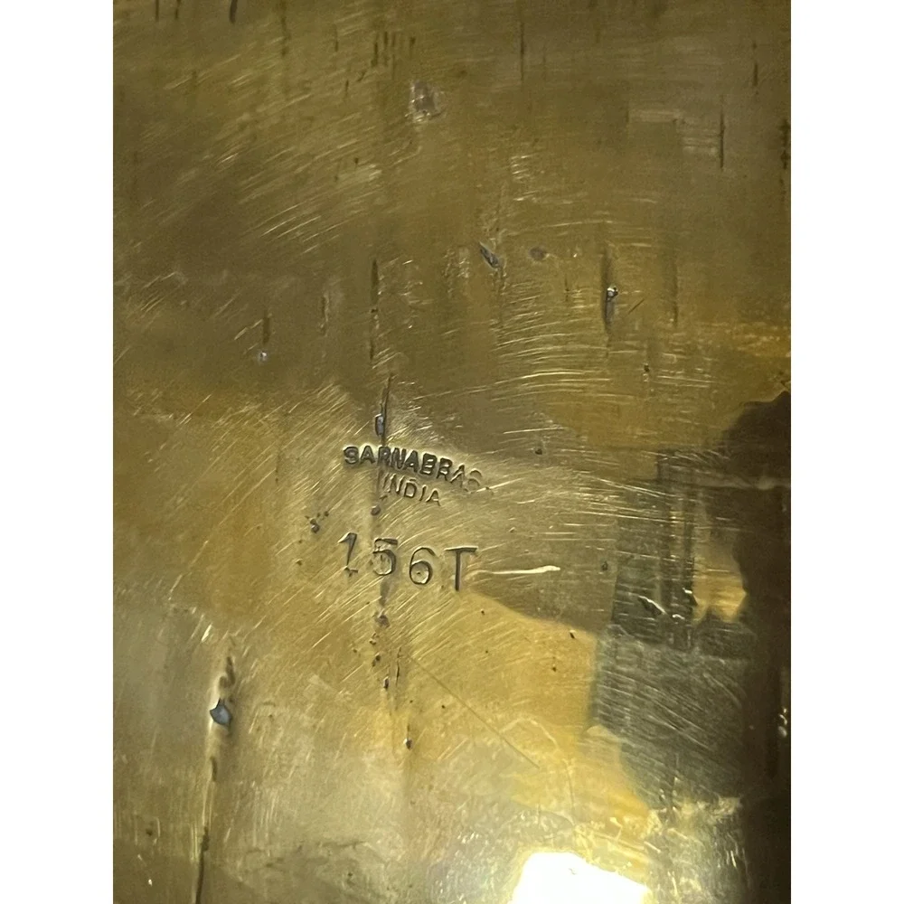 Vintage Sarna Brass 156T Brass Decorative Plate dish 2 fish